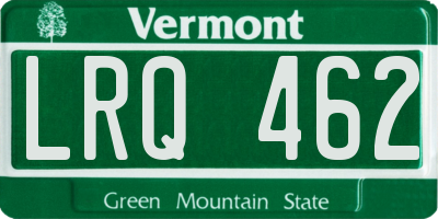 VT license plate LRQ462