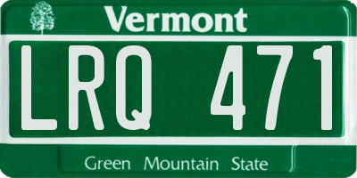 VT license plate LRQ471