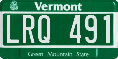 VT license plate LRQ491