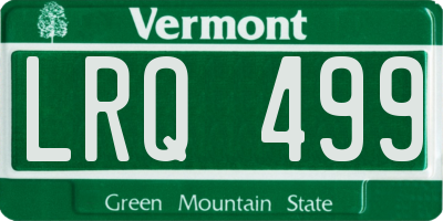 VT license plate LRQ499