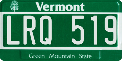 VT license plate LRQ519