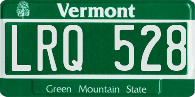 VT license plate LRQ528