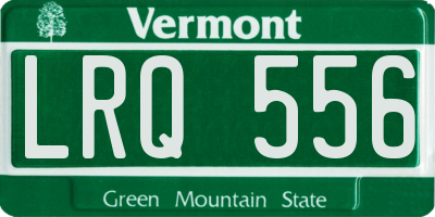 VT license plate LRQ556