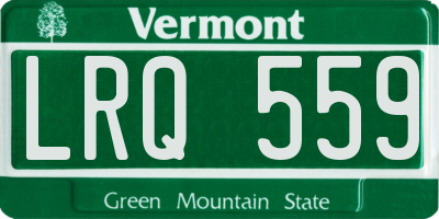 VT license plate LRQ559