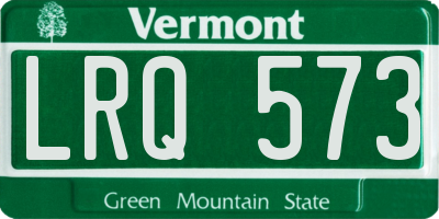 VT license plate LRQ573