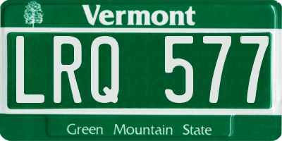 VT license plate LRQ577