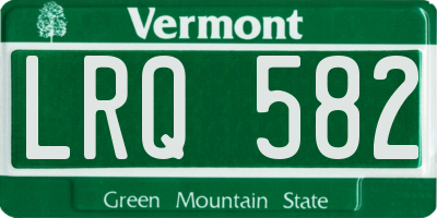 VT license plate LRQ582