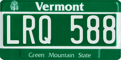VT license plate LRQ588