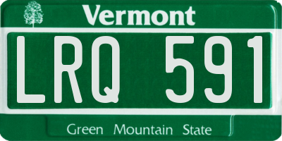 VT license plate LRQ591