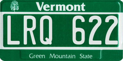 VT license plate LRQ622