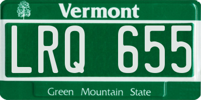 VT license plate LRQ655