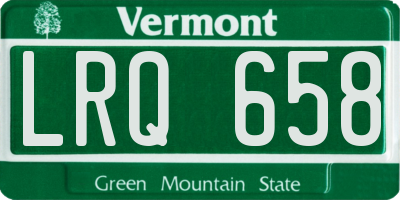 VT license plate LRQ658