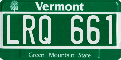 VT license plate LRQ661