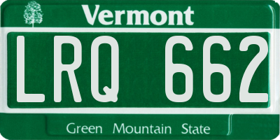 VT license plate LRQ662