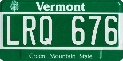 VT license plate LRQ676