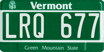 VT license plate LRQ677