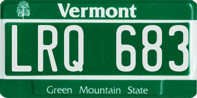 VT license plate LRQ683