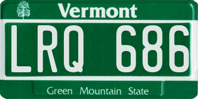 VT license plate LRQ686