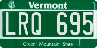 VT license plate LRQ695