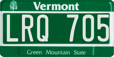 VT license plate LRQ705