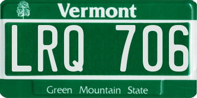 VT license plate LRQ706