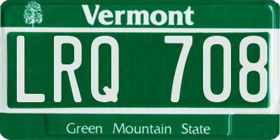 VT license plate LRQ708