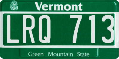 VT license plate LRQ713