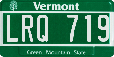 VT license plate LRQ719