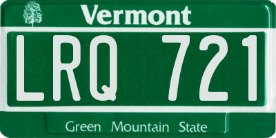 VT license plate LRQ721