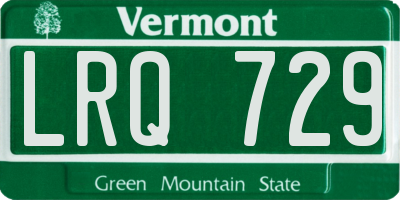 VT license plate LRQ729