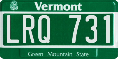 VT license plate LRQ731