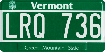 VT license plate LRQ736