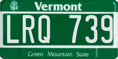 VT license plate LRQ739
