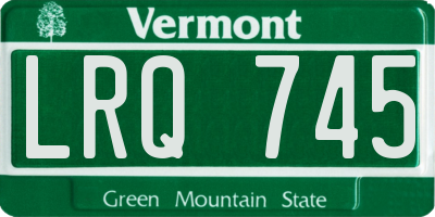 VT license plate LRQ745