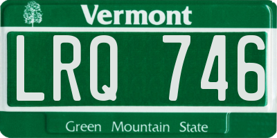 VT license plate LRQ746