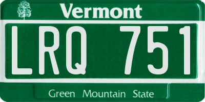 VT license plate LRQ751