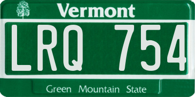VT license plate LRQ754