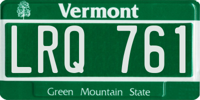 VT license plate LRQ761