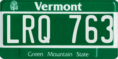 VT license plate LRQ763
