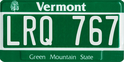 VT license plate LRQ767