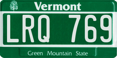 VT license plate LRQ769