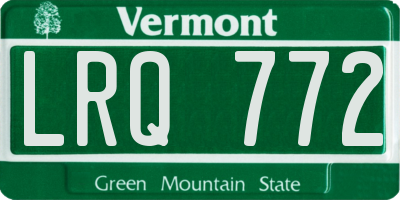 VT license plate LRQ772