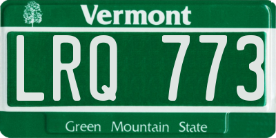 VT license plate LRQ773