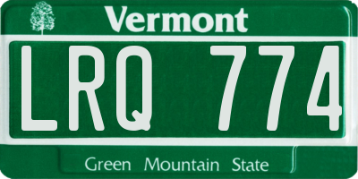 VT license plate LRQ774