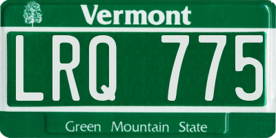 VT license plate LRQ775