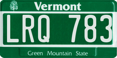 VT license plate LRQ783