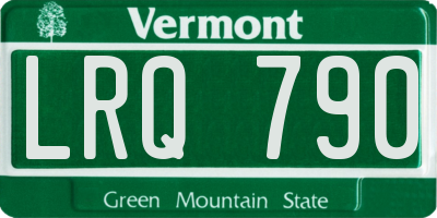 VT license plate LRQ790