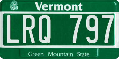 VT license plate LRQ797