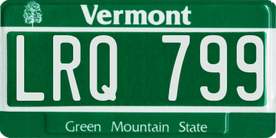VT license plate LRQ799