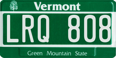 VT license plate LRQ808